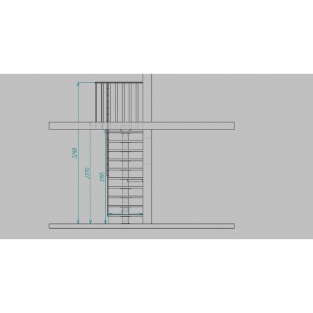 Scară metalică interioară pentru spațiu îngust cu trepte din lemn A-31